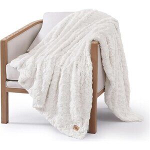 Faux Fur Throw Blanket Luxury Lightweight Cozy Soft Throw for Couch
